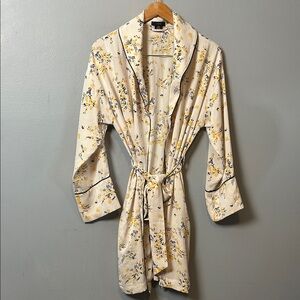 J. Crew Easy-Luxe ECO Robe Budding Floral Print S/M Color Grande Jardin Yellow